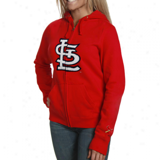 St. Louis Cardinals Ladies Reed Team Spirit Full Zip Hoody Sweatshirt