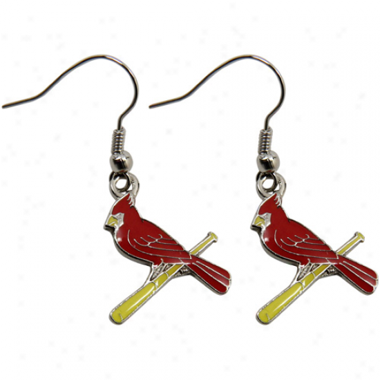 St. Louis Cardinals Ladies Team Logo Dangle Earrings -