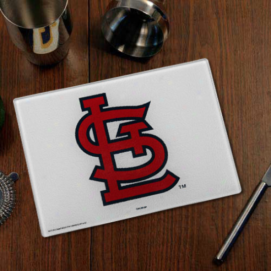 S.t Louis Cardinals Logo Glass Cutting Board
