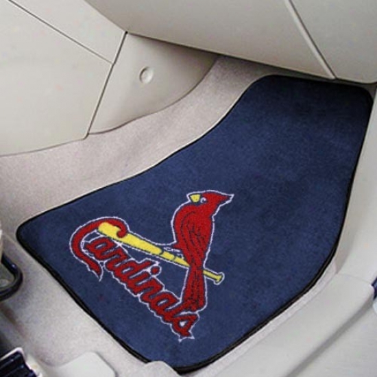 St. Louis Cardinals Navy Blue 2-piece Carpet Car Mat Set