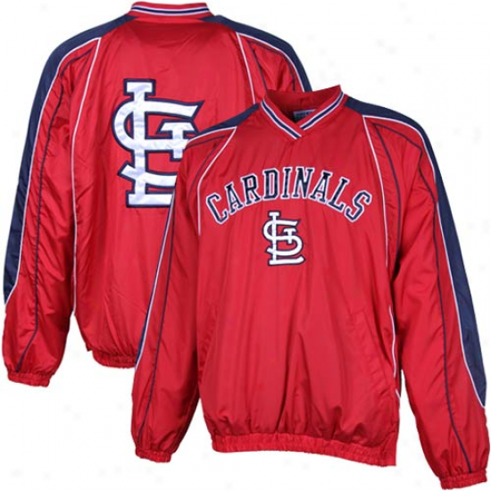 St. Louis Cardinals Red Colorblock Pullover Windshirt