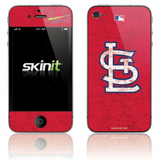 St. Louis Cardinals Red Iphone 4 Distressed Skin