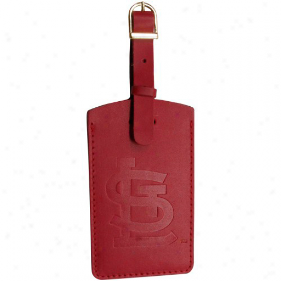 St. Louis Cardinals Red Leather Embossed Logo Bag Tag