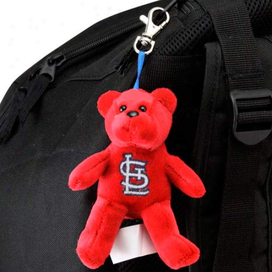 St. Louis Cardinals Red Plush Bear Keychain