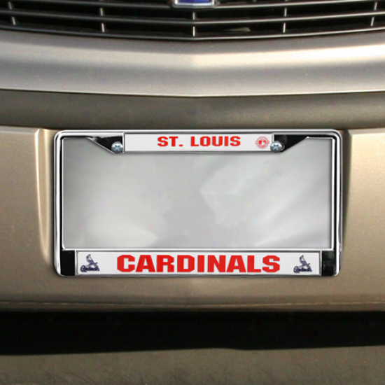 St. Louis Cardinals Silver Metal License Plate Frame