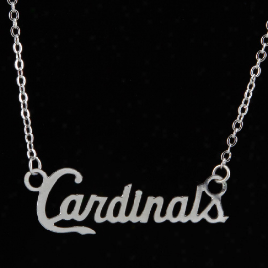 St. Louis Cardinals Silver Script Necklace