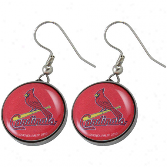 St. Louis Cardinals Team Logo Charm Drop Earrings