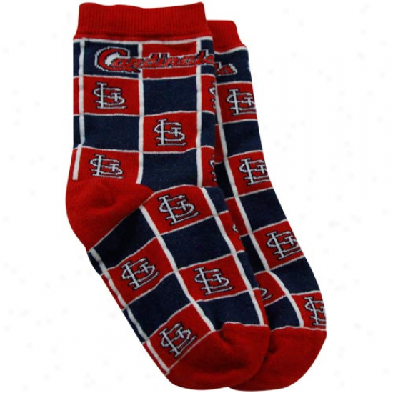 St. Louis Cardinals Toddler Red-navy Blue Block Socks