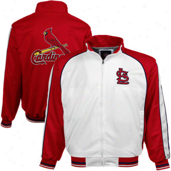 St. Louis Cardinals White-red Loyalty Full Zip Track Jacket