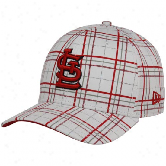 St. Louis Cardinaps White Summer Plaid 39thirty Flex Fit Hat