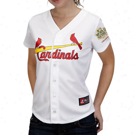 St. Louis Cardianls Women's 2011 World Series Champions Home Jersey - White