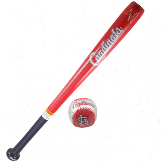 St. Louis Cardinals Wood Bat & Soft Strike Baseball Set -