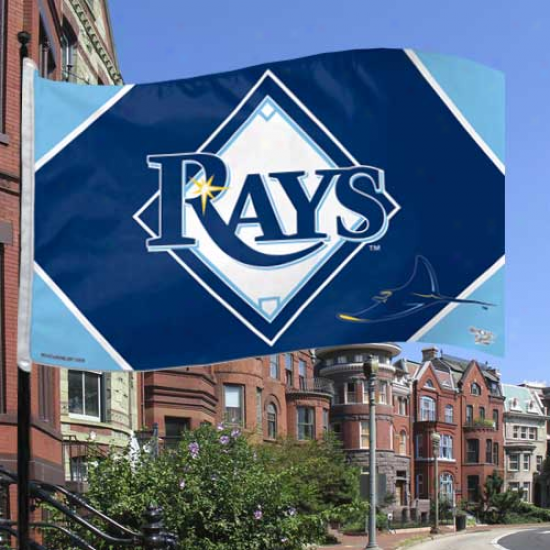 Tampa Bay Rays 3' X 5' Navy Blue Logo Flay