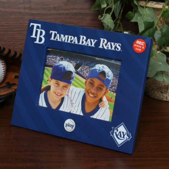 Tampa Bay Rays 4'' X 6'' Navy Blue Talking Picture Frame