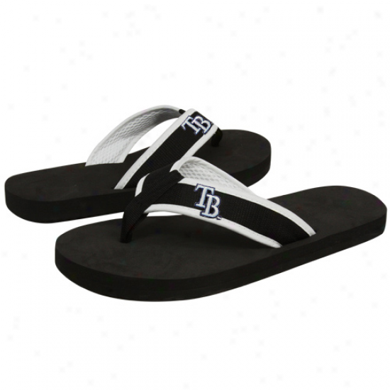 Tampa Bark Rays Black Basic Unisex Flip Flops