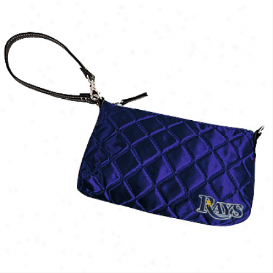 Tampa Bay Rays Royal Blue Quilted Wristlet Purse