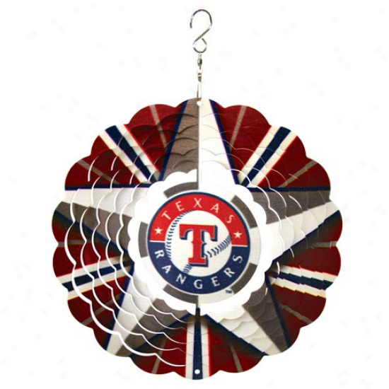 Texas Rangers 10'' Team Logo Designer Wind Spinner