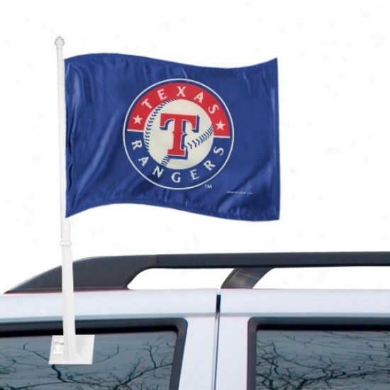 "texas Rangers 12"" X 15"" Royal Blue Car Flag"