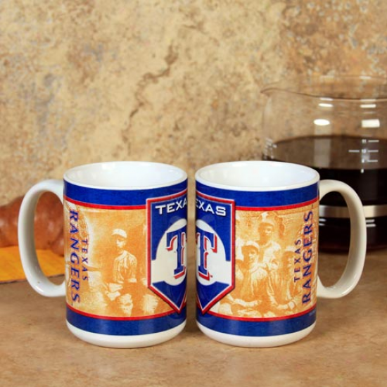 Texas Rangers 15oz. 2-pack Nostalgic Ceramic Mug Set