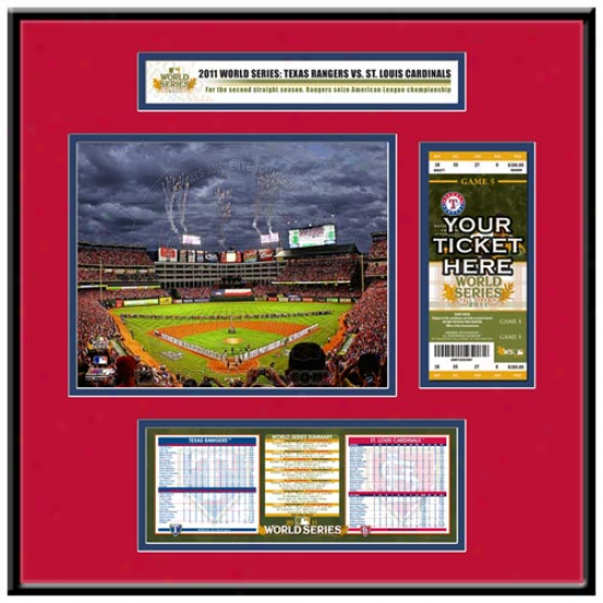 Texas Rangers 2011 Natural order Series Ticket Frame Jr.