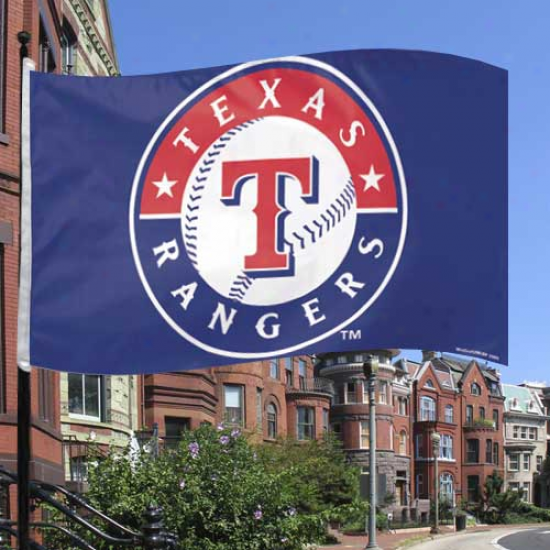 Texas Rangers 3' X 5' Royal Blue Logp Flag