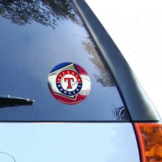 "texas Rangers 4.5"" Team Logo Round Vinyl Decal"