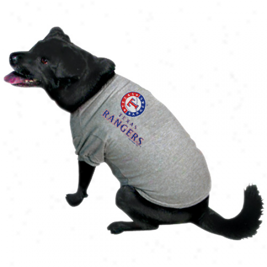 Texas Rangers Ash Logo Pet T-shirt