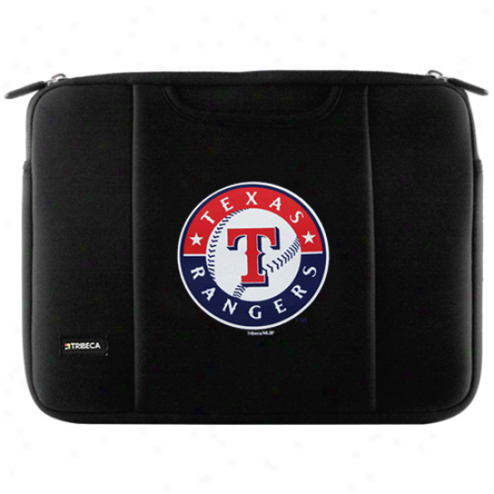 Texas Rangers Black 15'' Laptop Breathe Sleeve