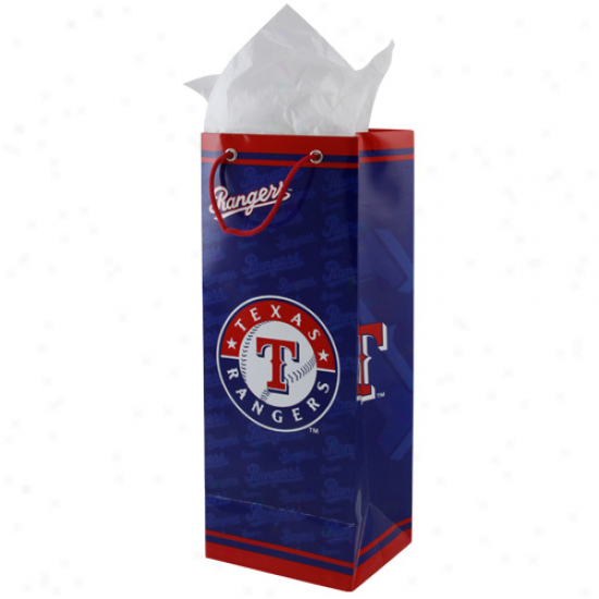 Texas Rangers Blue Bottle Gift Bag