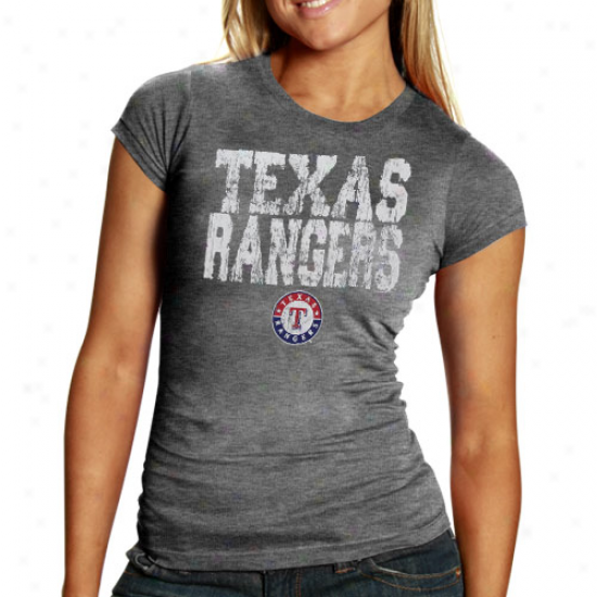 Texas Rangers Caught Lookin' Tri-blend T-shirt - Ash