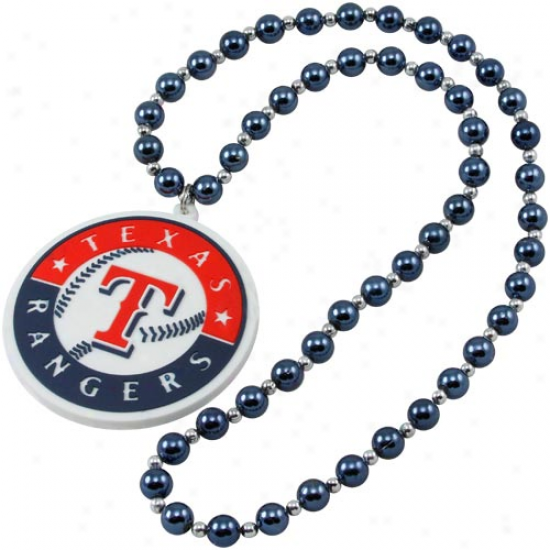 Texas Rangers Logo Bead Necklace