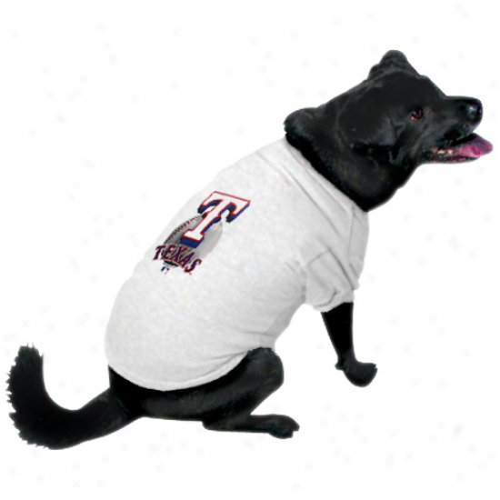 Texas Rangers Action Pet T-shirt - White