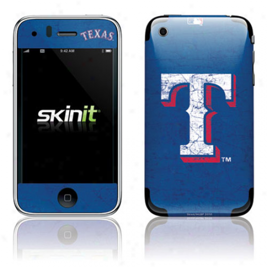 Texas Rangers Royal Blue Iphone 3g/3gs Distressed Skin