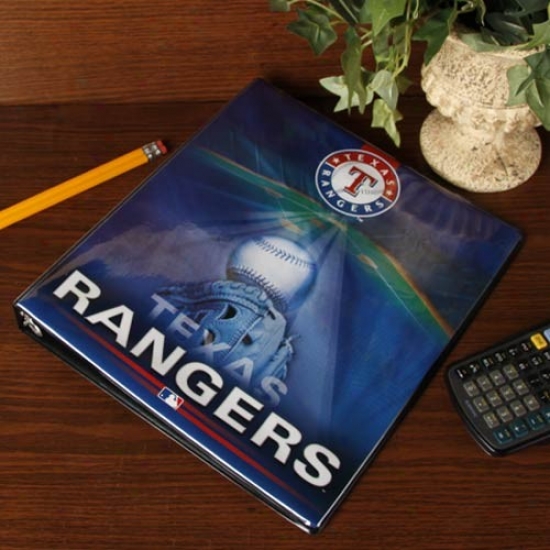 Texas Rangers Team Logo 1'' 3-ring Binder