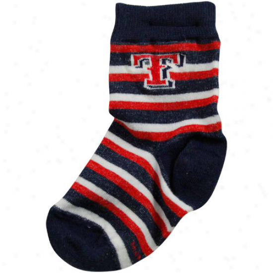 Texas Rangers Toddler Sport Stroke  Socks - Navy Blue/red