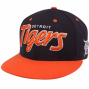 '47 Brand Detroit Tigers Navy Blue-orange Retro Script Snapback Adjustable Hat