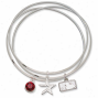 Logo Art Houston Astros Ladies Spirit Crystal Bangle Bracelet Sef