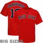 Majestic Carl Crawford Boston Red Sox #13 Player Big Sizes T-shirt - Red