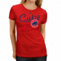 Majestic Chicgao Cubs Ladies Red Firestorm T -shirt