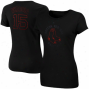 Majestic Dustin Pwdroia Boston Red Sox #15 Ladies Shhout It Loud Player T-shirt - Black