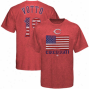 Majestic Joey Votto Cjncinnati Reds #19 Red, White & Ble Player Heathered T-shirt - Red