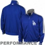 Majestic L.a. Dodgefs Rotal Blue Therma Base Composition Track Jacket