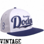 New Era Brooklyn Dodgers White-royal Blue-gray 9fifty Script Move on ~s Snapback Adjustable Hat