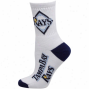 Tampa Bay Rays Womens Dual-color Team Logo Crew Socis - White