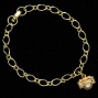 Washington Nationals Ladies Gold-tone Charm Bracelet