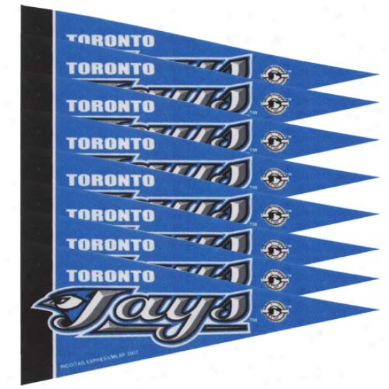 Toronto Pedantic  Jays 8-pack 4'' X 9'' Navy Blue Mini Pennant Set