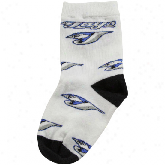 Toronto Blue Jays Infant Allover Crew Socks - Pure