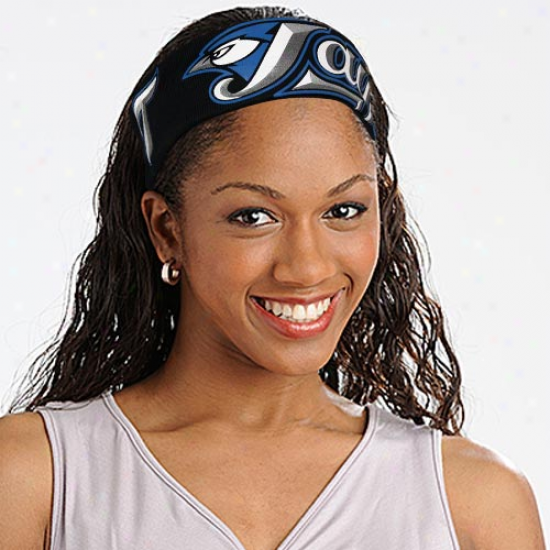 Toronto Blue Jays Ladies Black Fanband Jersey Headband