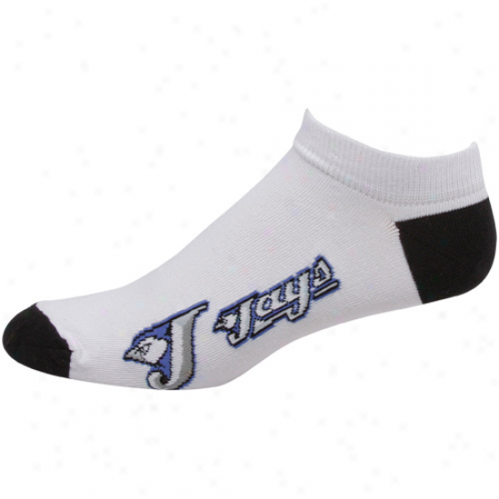 Toronto Blue Jays Team Logo Ankle Socks - White