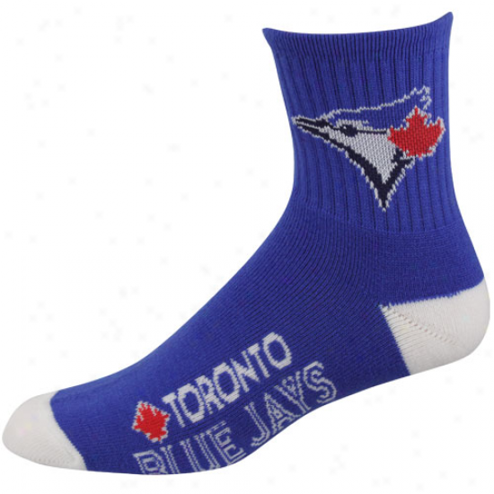 Toronto Blue Jays Team Logo Crew Socks - Royal Blue